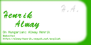 henrik almay business card